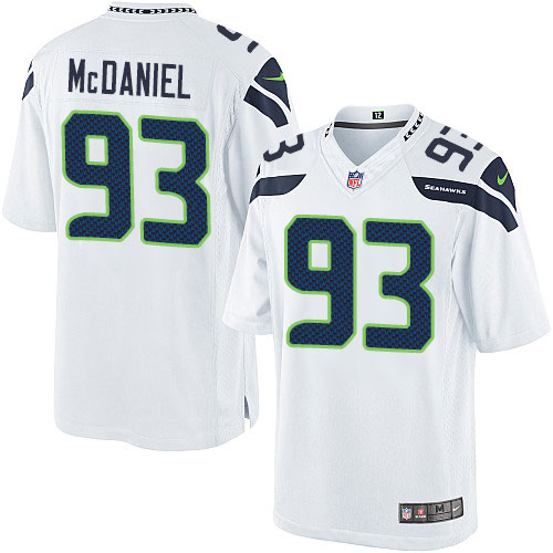 Men's Limited Tony McDaniel Nike Jersey White Road - #93 NFL Seattle Seahawks